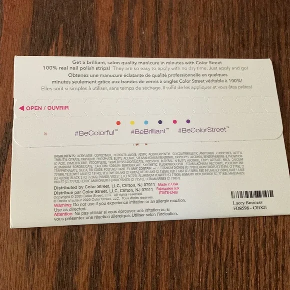 Color Street Lacey Business Nail Strips - Picture 4 of 5